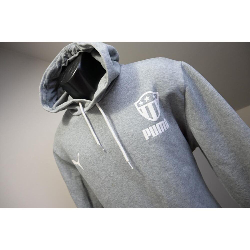 Puma Hoodie Gray Athletic Cotton Blend Performance Athletic‎ Mens Sz Large